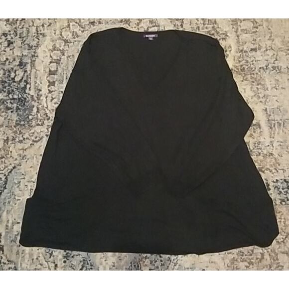 Roaman's WOMEN'S Black LONG SLEEVE V NECK 2 Pockets Light SWEATER Size 34/36 -4X - Picture 10 of 16